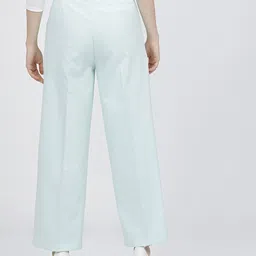 tokyo talkies Women Flared Green Cotton Blend Trousers image 2
