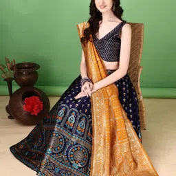 jivuba Self Design Semi Stitched Lehenga Choli image 3