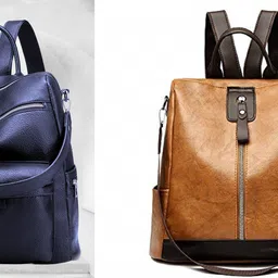 spinsell Medium 24 L Backpack Leather Backpack Purse for Women and Girls for Travel Vintage-picture-37