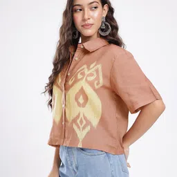 glitchez Women Regular Fit Printed Casual Shirt image 5