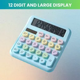 sacro Desktop Calculator, 12-Digit Large LCD and Large Buttons for Office, Homes E270 Basic Calculator image 1