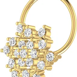 avsar Shikha 18kt Diamond Yellow Gold Nose Wire image 2