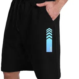 peach blossom Solid Men Black Casual Shorts image 1