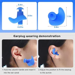 james Waterproof Soft Silicone Ear Plug For Swimming & Bathing for Kids & Adult 1 Pair Ear Plug image 3