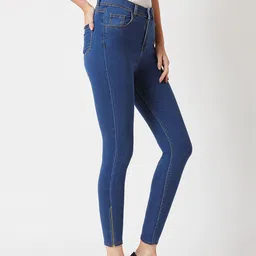 Miss Chase Women Blue Skinny Fit High-Rise Clean Look Stretchable Jeans-picture-31