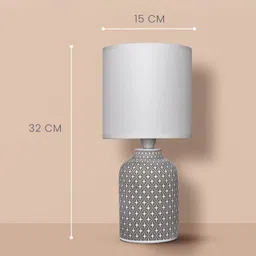 magik Moroccan Hue Concrete Base, Bulb Included, Decorative Table Lamp image 3