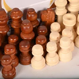 movex Morex Premium 3.0 Inch Wooden Chess Set 32 Handcrafted Chess Coins Strategy & War Board Game image 4