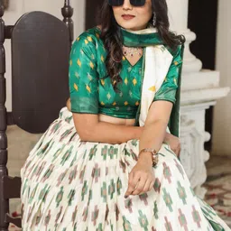 house of common Printed Semi Stitched Lehenga Choli image 4