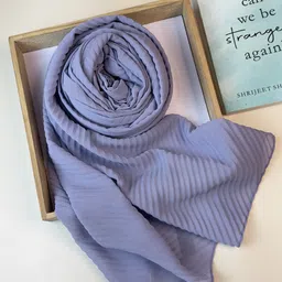 thecartmaxx Solid Georgette Women Blue Scarf, Stole, Fancy Scarf-picture-16