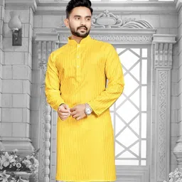 cellux Men Striped Cotton Blend Straight Kurta-picture-28