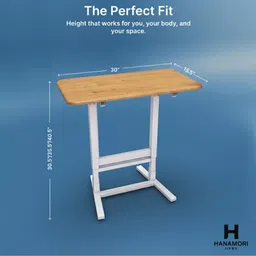 hanamori (Self-Installing) Height Adjustable Table - 3 Height Foldable No Tools Needed Solid Wood Multipurpose Table image 4