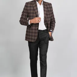 royyd Men Checkered Single Breasted Casual Blazer-picture-13