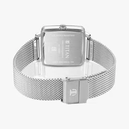 Titan Avant Garde Multifunction White Dial Silver SS Strap Analog Watch - For Women NT95176SM01 image 5