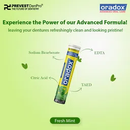 oradox Daily Cleanser Tablets (DENTURE CLEANSING TABLETS) - 30 Tabs - MINT image 4