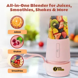 viva electric Portable Blender (Pink) Mixer Juicer Jar image 4