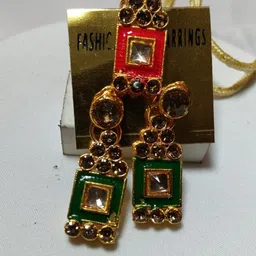 mahadevi enterprises Silver Silver Maroon Jewel Set image 3