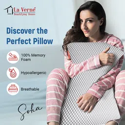 la verne Luxury Memory Foam Geometric Sleeping Pillow Pack of 1 image 3