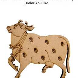 erhindia Wooden Cow Animal Cutouts for Kids Crafts DIY Painting Kit for Art Craft image 5