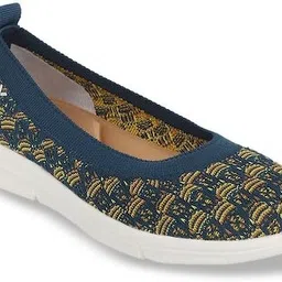 carlton london Women's Printed FlyKnit Comfort Slip-On Ballet Flats Bellies For Women-picture-30
