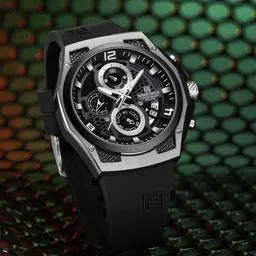 Naviforce Men Brass Dial & Straps Analogue Chronograph Watch NF8051T SBB image 1
