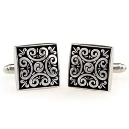 Peora Men Pack Of 2 Silver Square Cufflinks & Vintage Watch Movement Cufflinks Gift image 5