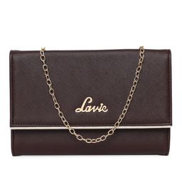 Lavie Ava Women Maroon Solid Foldover Clutch-picture-34