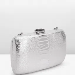 Lino Perros Snake Skin Textured Box Clutch image 2