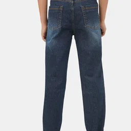 Urbano Juniors Boys Mid-Rise Slim Fit Low Distress Light Fade Stretchable Jeans image 4