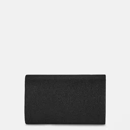 Forever Glam by Pantaloons Women Black & Gold-Toned Box Clutch image 3