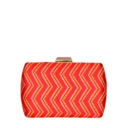 ARTKLIM Women Printed Fabric Shoulder Strap Box Clutch image 4