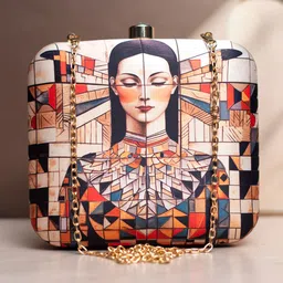 ARTKLIM Printed Box Clutch image 2