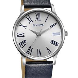 Sonata Men Brass Dial & Leather Straps Analogue Watch 77105SL12W-picture-27