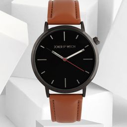 JOKER & WITCH Men Dial & Leather Bracelet Style Straps Analogue Watch AMWW458_M-picture-27