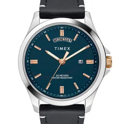 Timex Men Brass Dial & Leather Straps Analogue Multi Function Watch TW000X139-picture-16