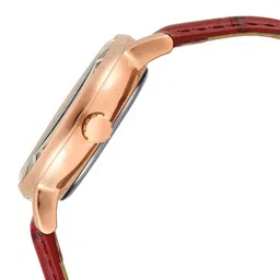 Timex Women Brass Embellished Dial & Leather Straps Analogue Watch TWEL20300 image 4