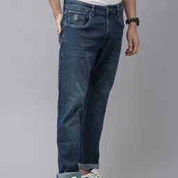 u.s. polo assn. denim co. U S Polo Assn Denim Co Men Blue Slim Fit Light Fade Stretchable Jeans image 2