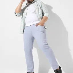 Instafab Plus Men Mid Rise Clean Look Relaxed Fit Stretchable Cropped Jeans image 2