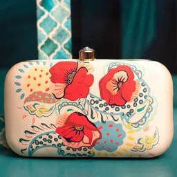 ARTKLIM Floral Printed Box Clutch-image-19
