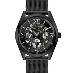 GUESS Men Skeleton Dial & Bracelet Style Straps Analogue Watch GW0368G3 image 1