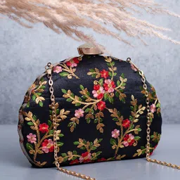 ARTKLIM Floral Embroidered Box Clutch-picture-24