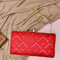 ARTKLIM Embroidered Box Clutch image 1