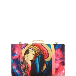 Jazz and Sizzle Printed Box Clutch image 4
