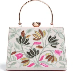 WOMEN MARKS Embroidered Box Clutch image 3