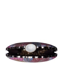 ARTKLIM Floral Zari Embroidered Box Clutch image 4