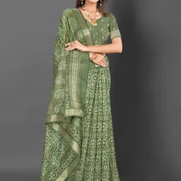Mitera Ethnic Motifs Printed Zari Bagru Saree-picture-36