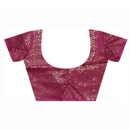 Anouk Purple & Black Tie and Dye Sequinned Pure Chiffon Saree image 2