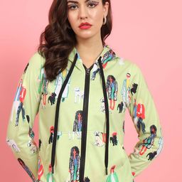 TANDUL Graphic Printed Fleece Lightweight Tailored Jacket-picture-41