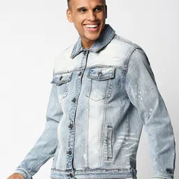 WAIMEA Men Blue Washed Denim Jacket image 2