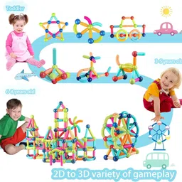 house of common Best Magnetic Stick Building Block,Learning Sticks and Balls Fun for kids 42 Pcs image 3
