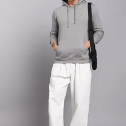 peter england Men Full Sleeve Solid Hooded Sweatshirt image 2